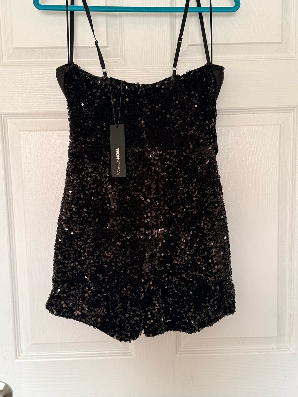 Black Sequin Romper - Picture 2 of 3